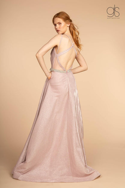 Prom Long Formal with Pockets Evening Dress - The Dress Outlet Elizabeth K