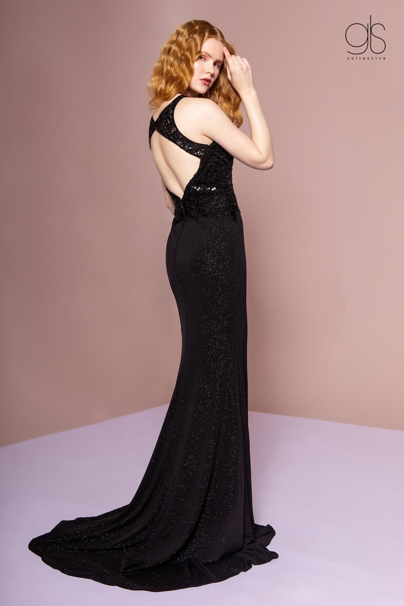 Prom Long Halter Formal Evening Dress - The Dress Outlet Elizabeth K