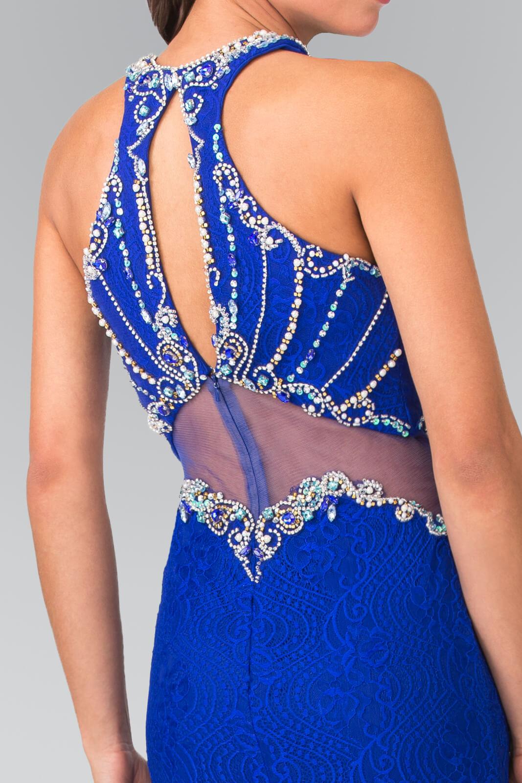 Prom Long Halter Formal Lace Dress