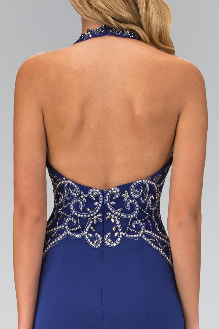 Prom Long Halter Neck evening Dress - The Dress Outlet Elizabeth K