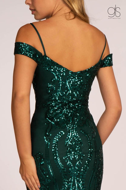 Prom Long Off Shoulder Mermaid Evening Dress - The Dress Outlet Elizabeth K