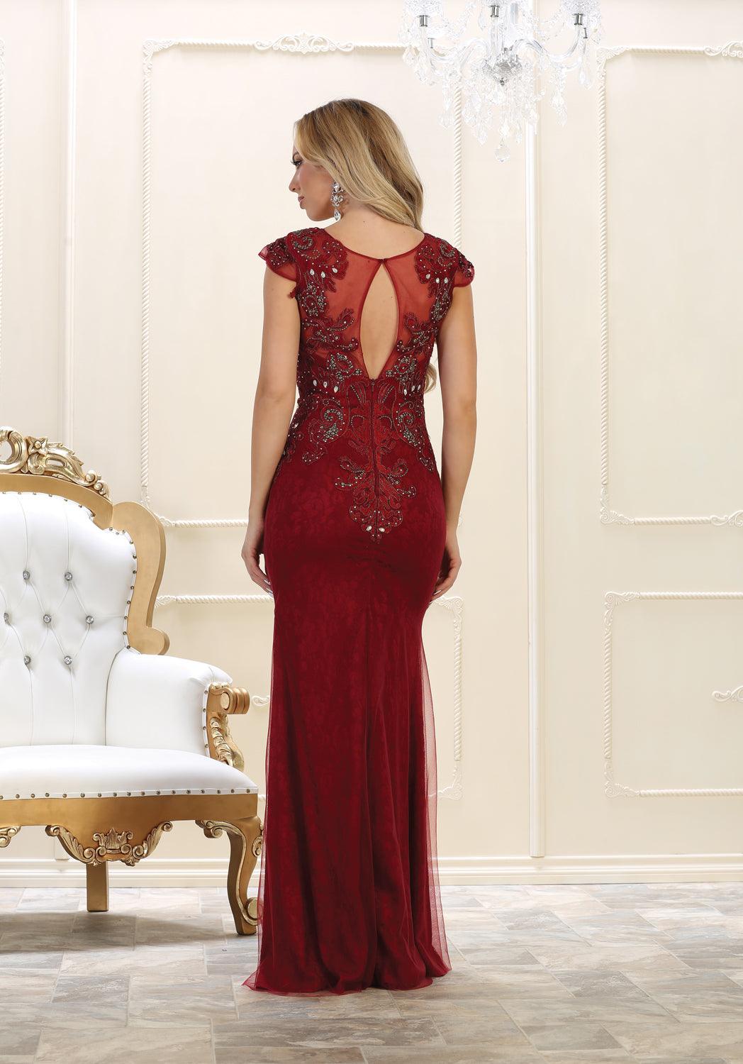 Prom Long Plus Size Dress Evening Gown - The Dress Outlet May Queen