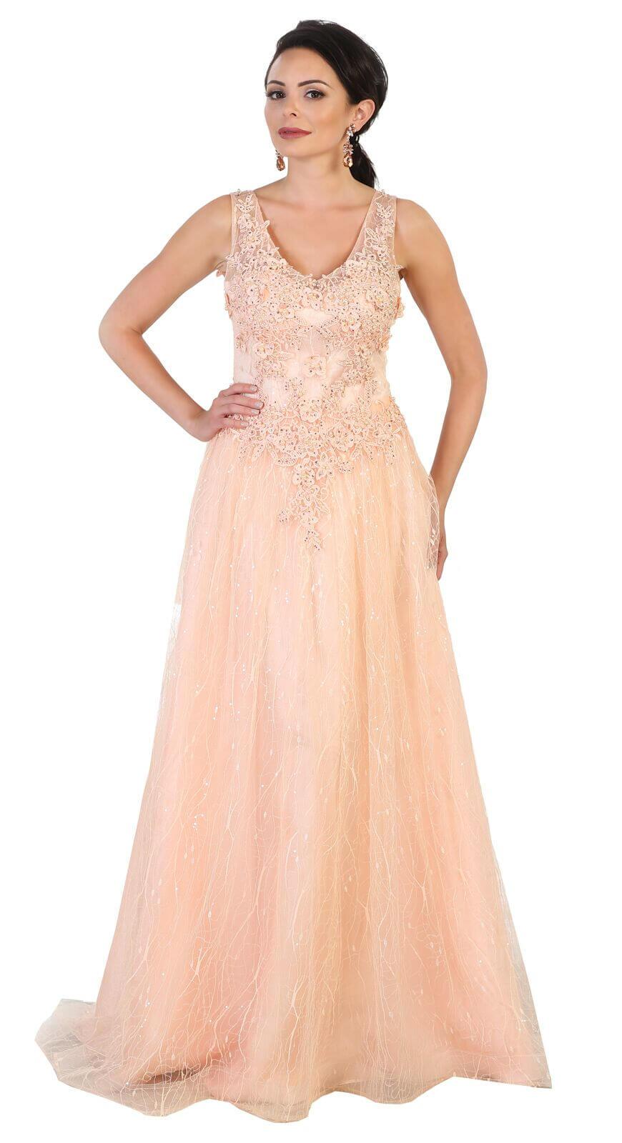 Prom Long Plus Size Formal Dress Evening Gown - The Dress Outlet May Queen