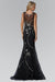 Prom Long Sequins Dress Mermaid Evening Gown Black