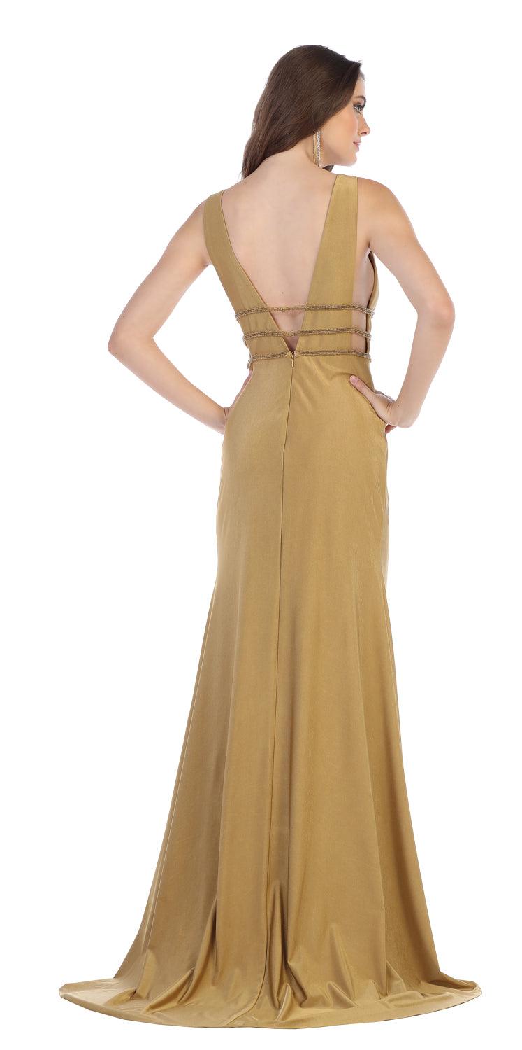 Prom Long Sexy Dress Evening Open Back - The Dress Outlet May Queen