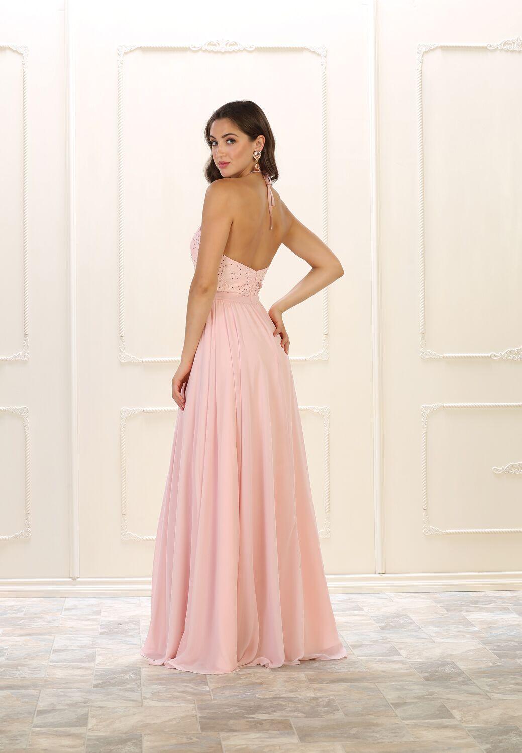 Prom Long Simple Bridesmaids Formal Dress - The Dress Outlet May Queen