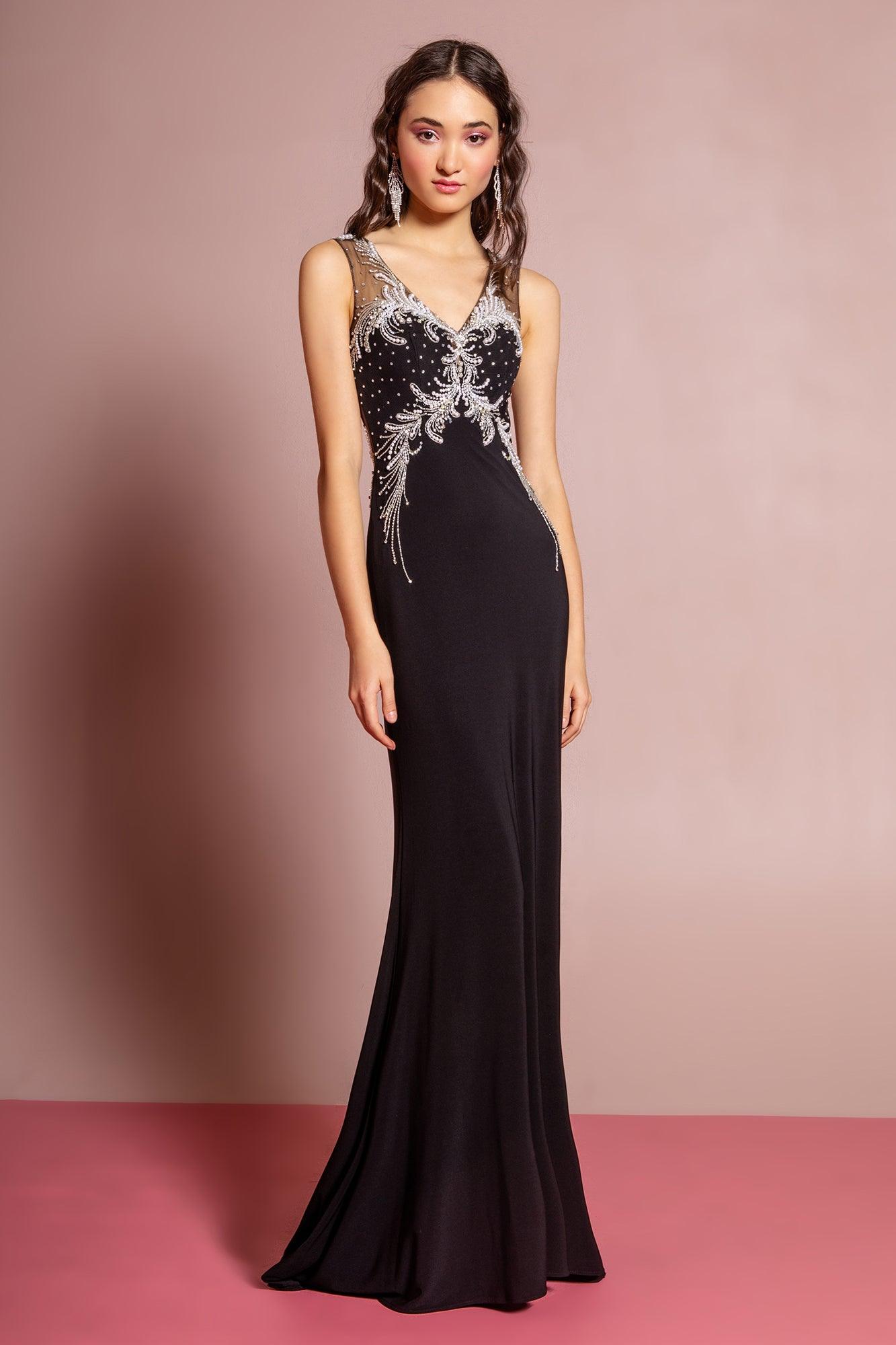 Prom Long Sleeveless Dress Evening Gown - The Dress Outlet Elizabeth K