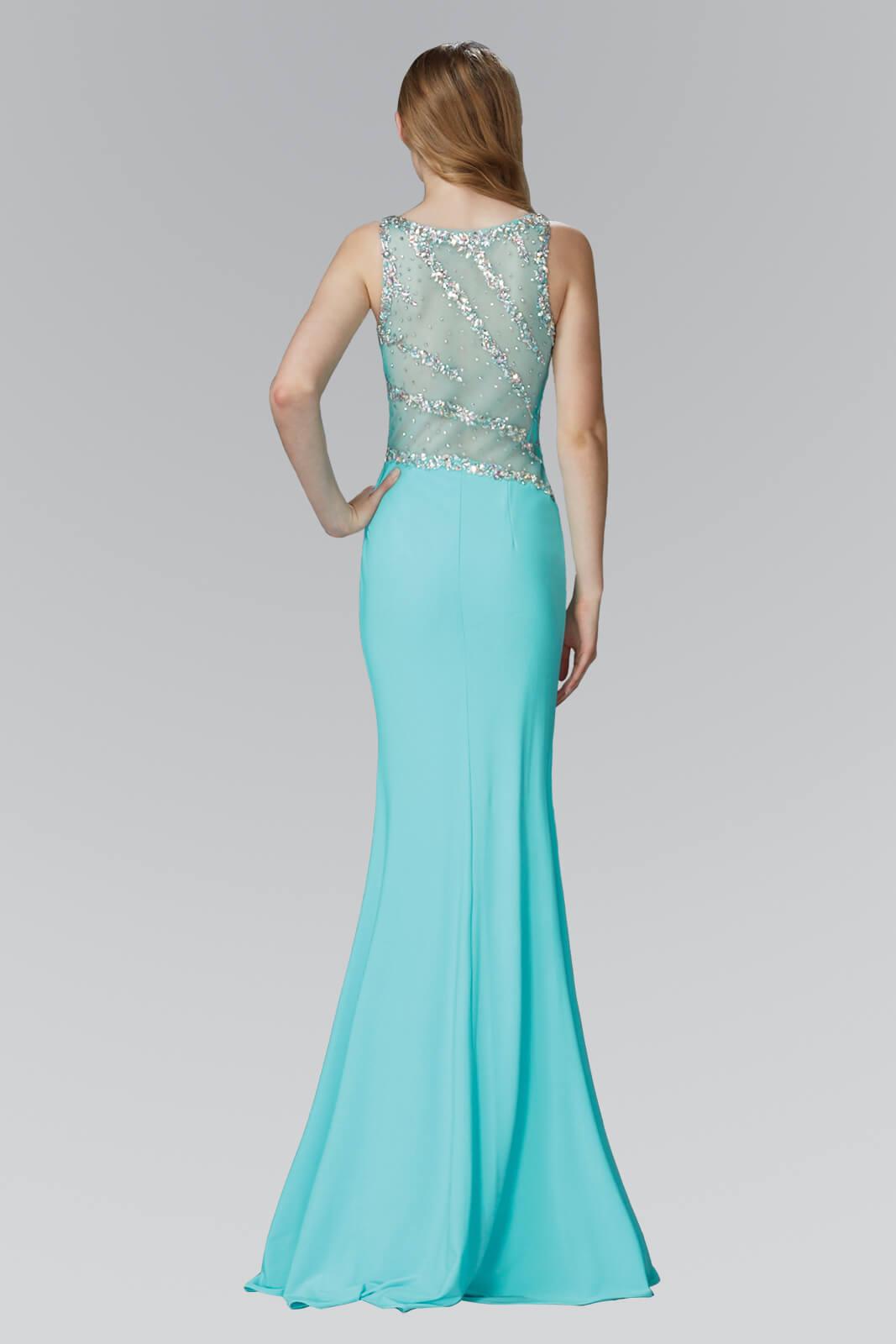 Prom Long Sleeveless Formal Dress with Side Slit - The Dress Outlet Elizabeth K
