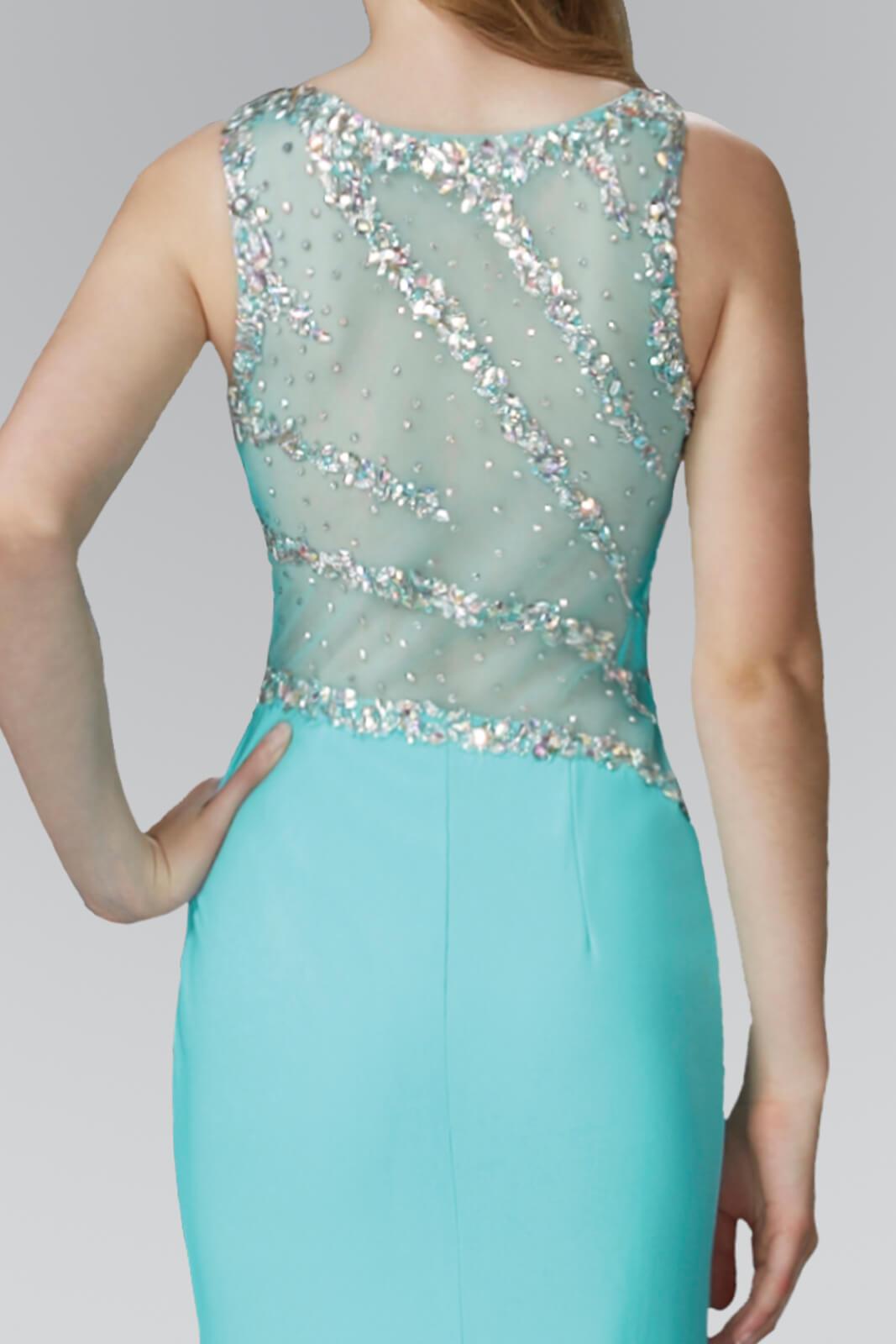 Prom Long Sleeveless Formal Dress with Side Slit - The Dress Outlet Elizabeth K