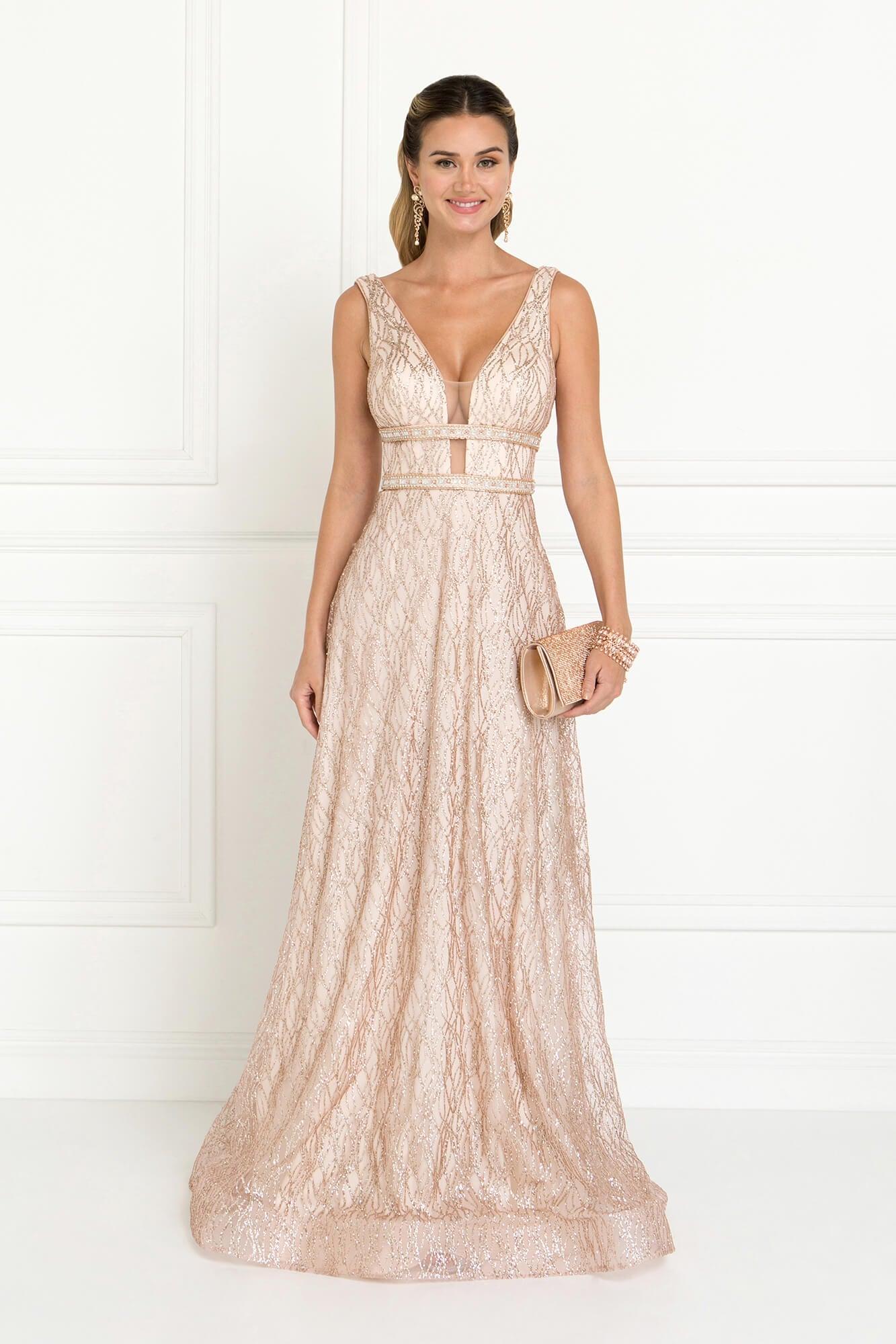 Prom Long Sleeveless Formal Evening Gown - The Dress Outlet Elizabeth K