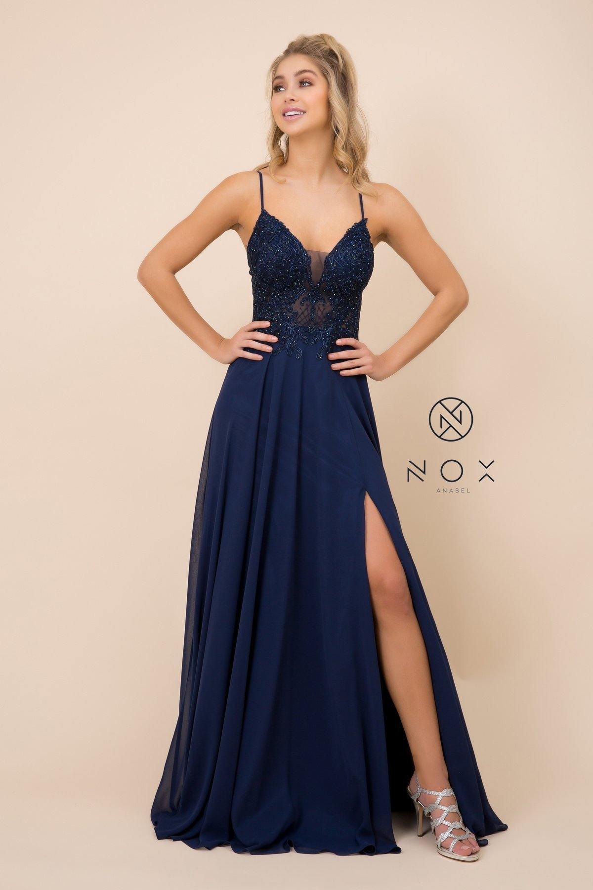 Prom Long Spaghetti Strap Formal Dress