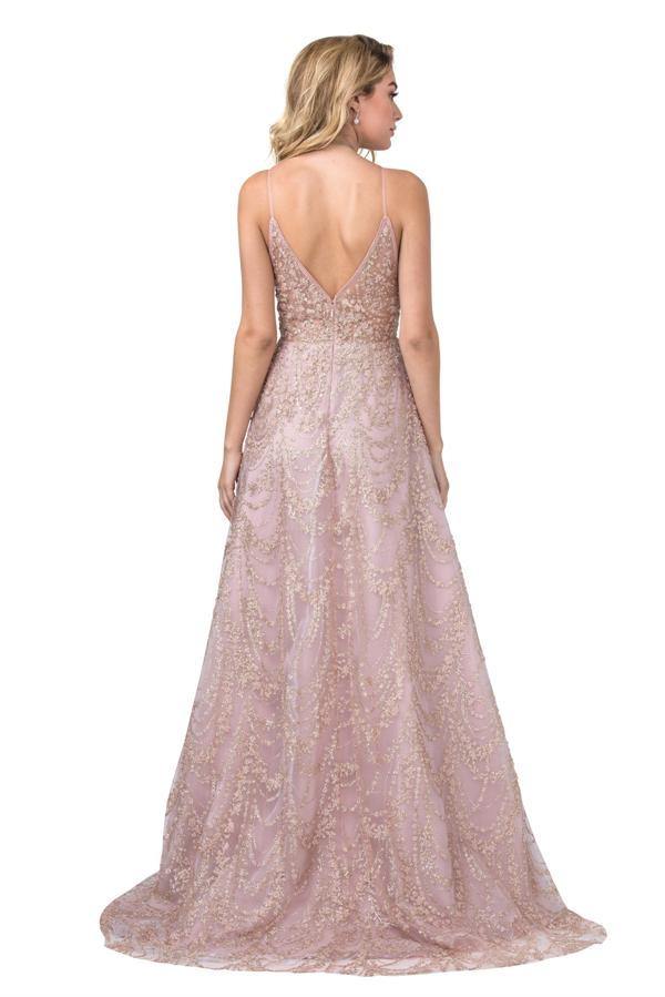 Prom Long Spaghetti Straps Formal Lace Dress