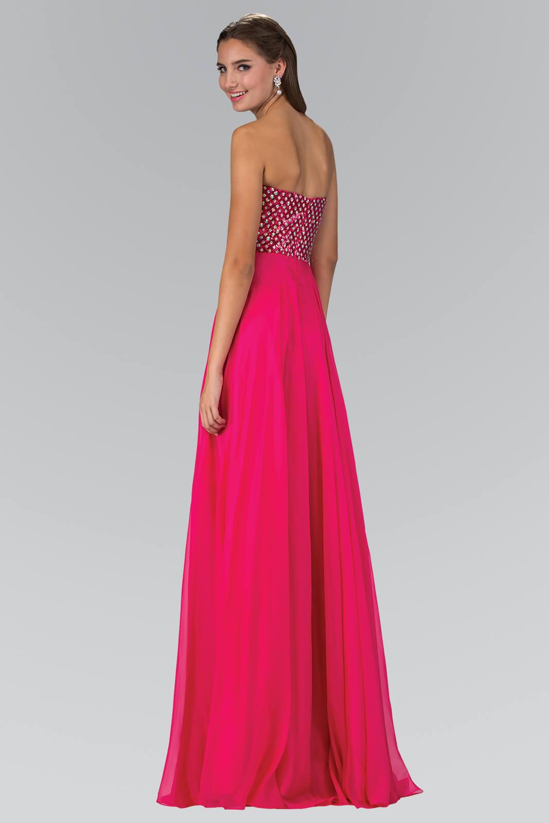 Prom Long Strapless Chiffon Sweetheart Formal Gown - The Dress Outlet Elizabeth K