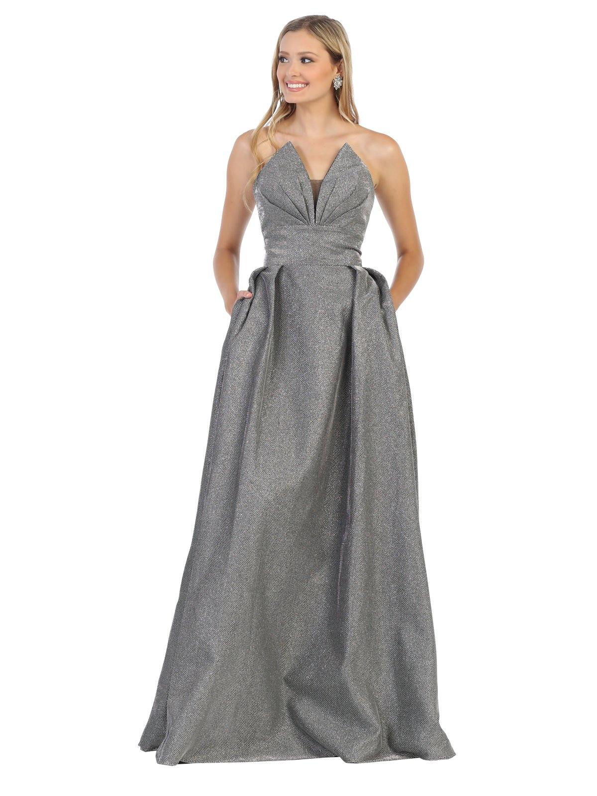 Prom Long Strapless Formal Evening Dress - The Dress Outlet May Queen