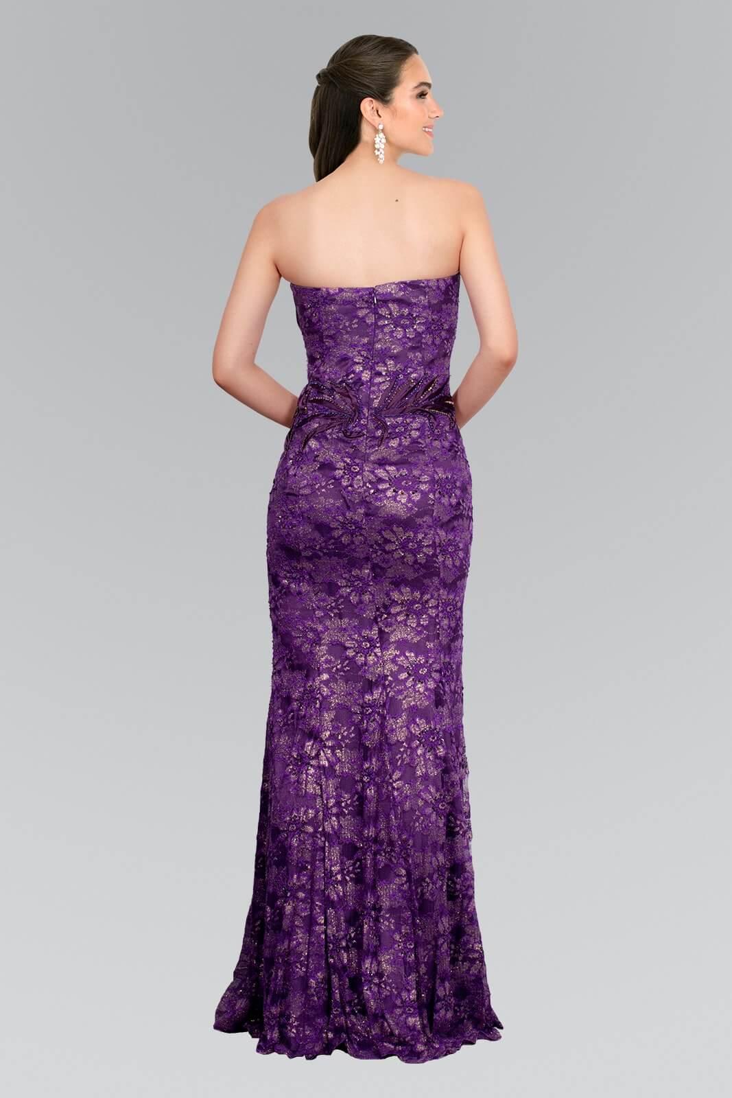 Prom Long Strapless Sweetheart Lace Formal Long Dress - The Dress Outlet Elizabeth K