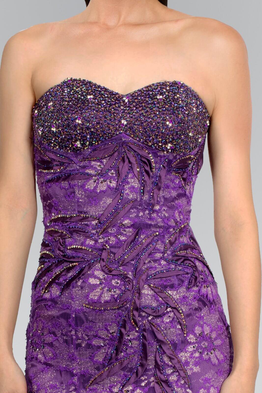 Prom Long Strapless Sweetheart Lace Formal Long Dress