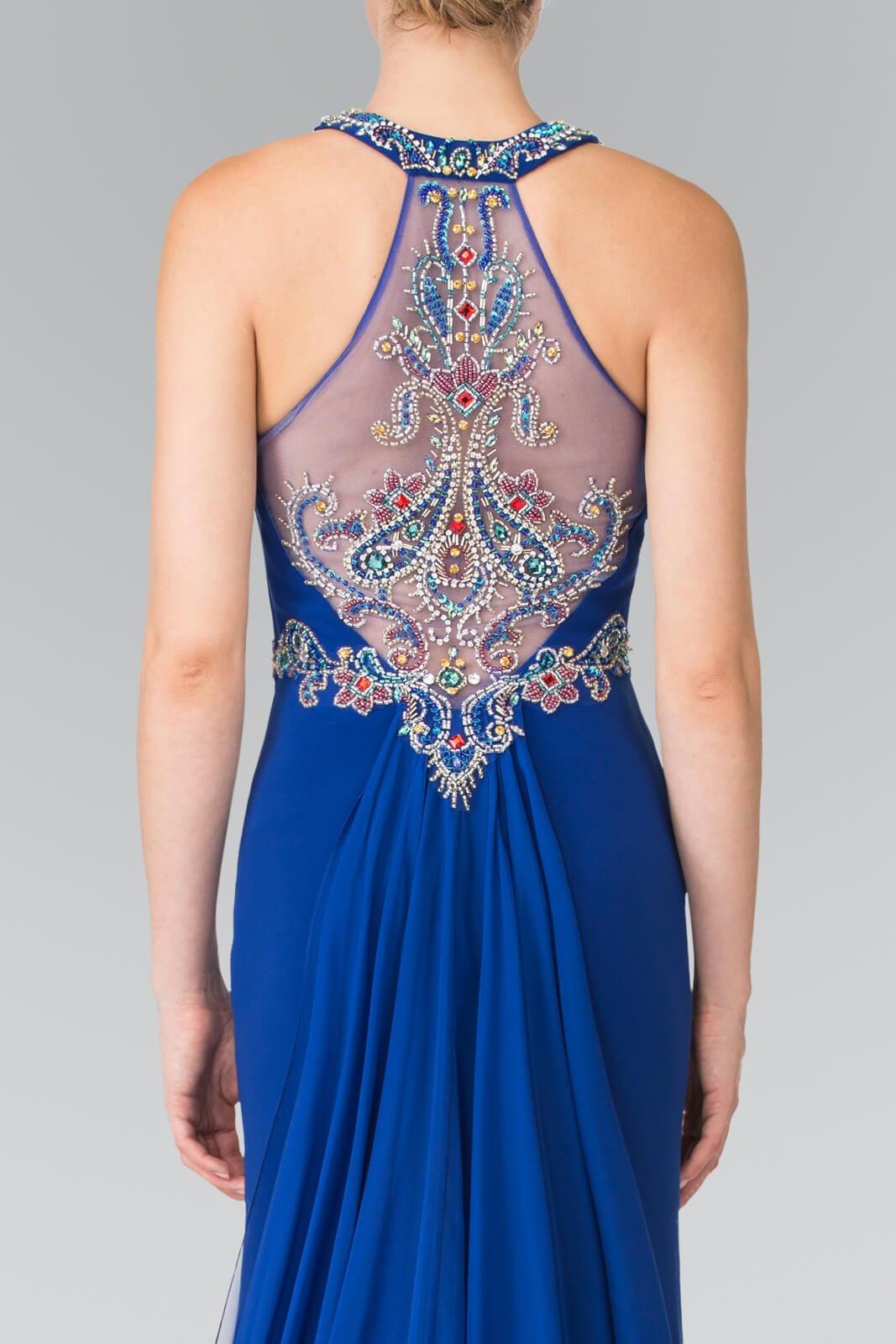 Prom Long Train Chiffon Evening Dress
