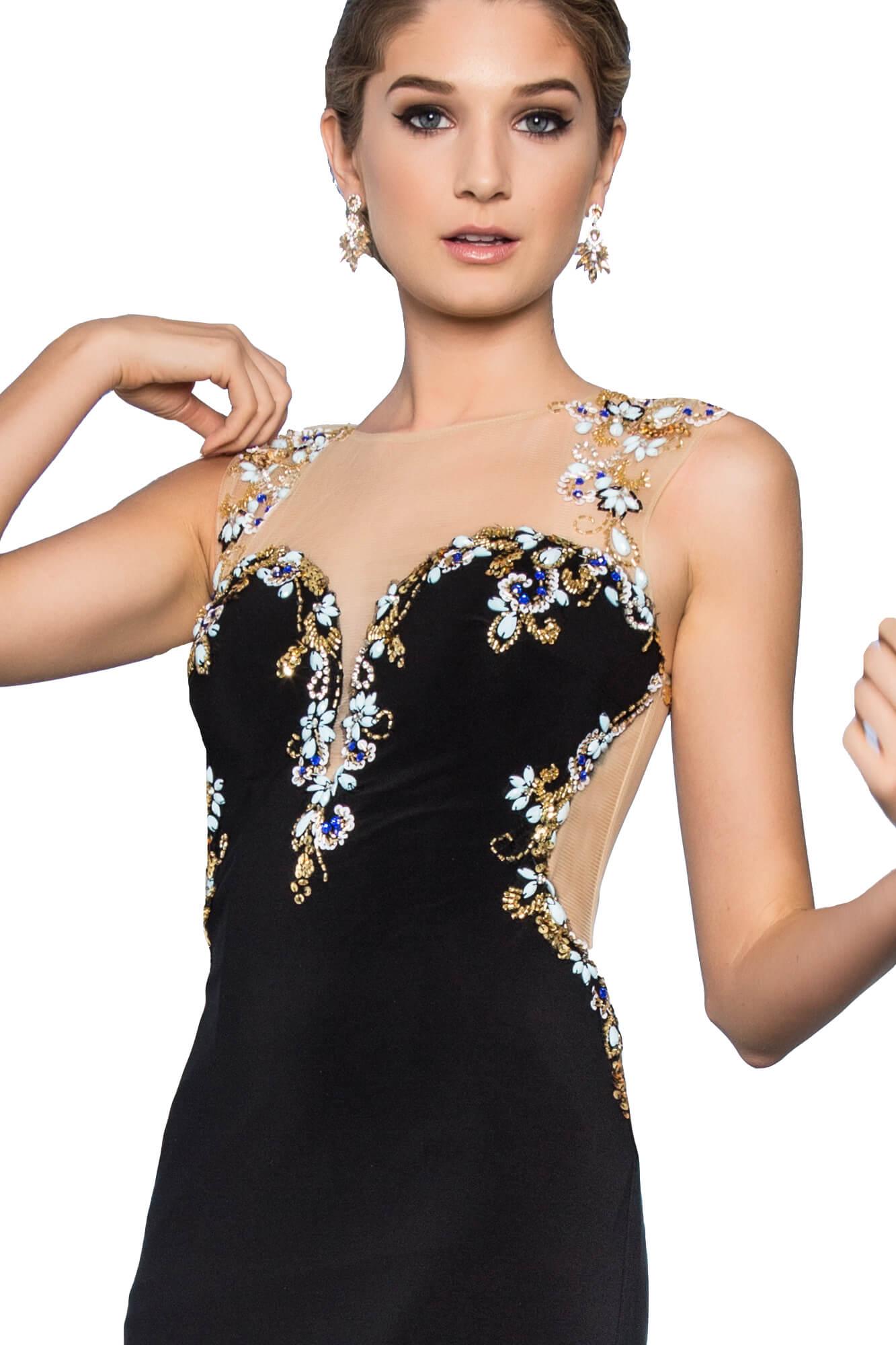 Prom Low Back Long Formal Evening Dress