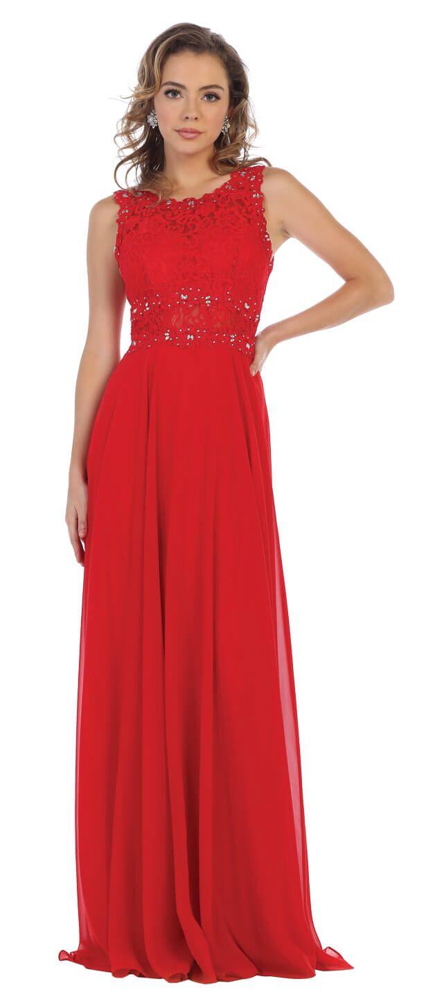 Prom Plus Size Long Formal Evening Dress - The Dress Outlet May Queen