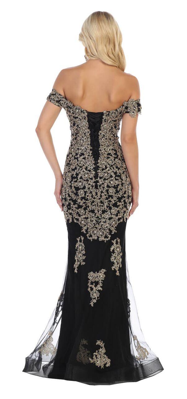 Prom Plus Size Long Formal Off Shoulder Evening Dress - The Dress Outlet May Queen