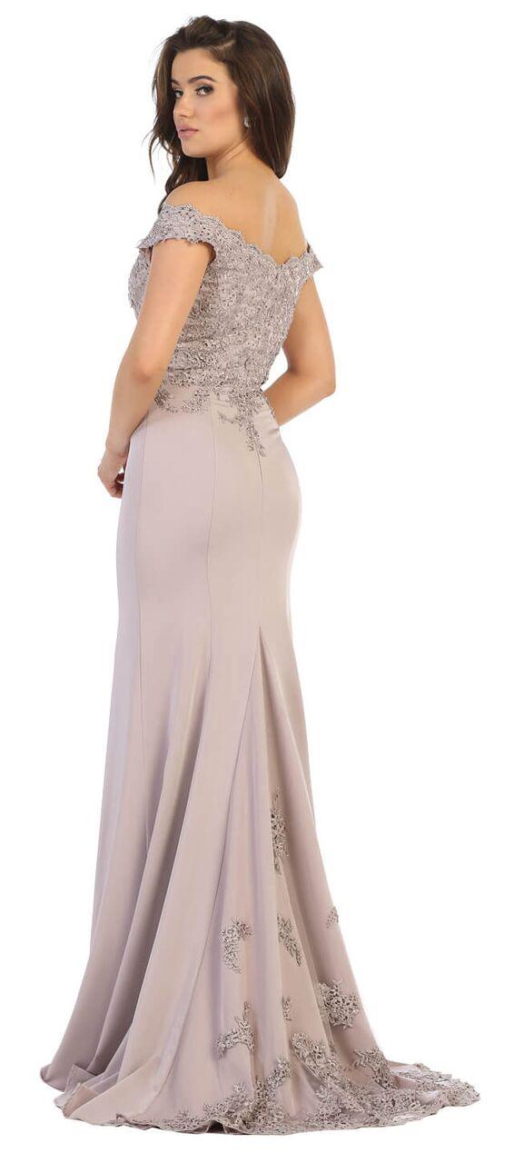 Prom Plus Size Off the Shoulder Long Formal Dress - The Dress Outlet May Queen