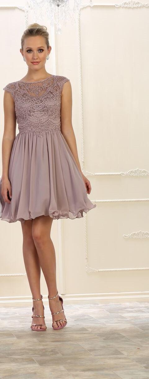 Prom Plus Size Short Cocktail Dress Homecoming - The Dress Outlet May Queen