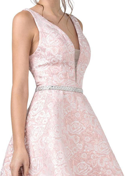 Prom Short A-Line Sleeveless Homecoming Party Dress - The Dress Outlet