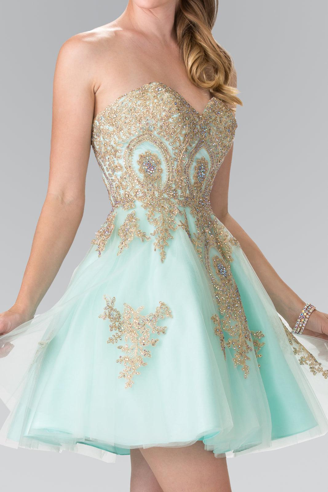 Champagne Prom Short Dress Homecoming