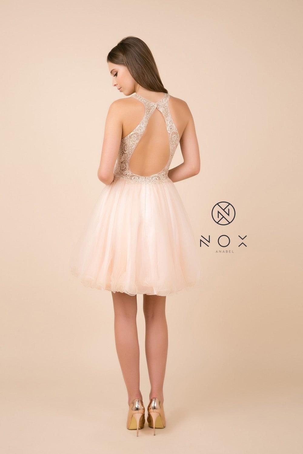 Prom Short Dress Sleeveless Homecoming - The Dress Outlet Nox Anabel