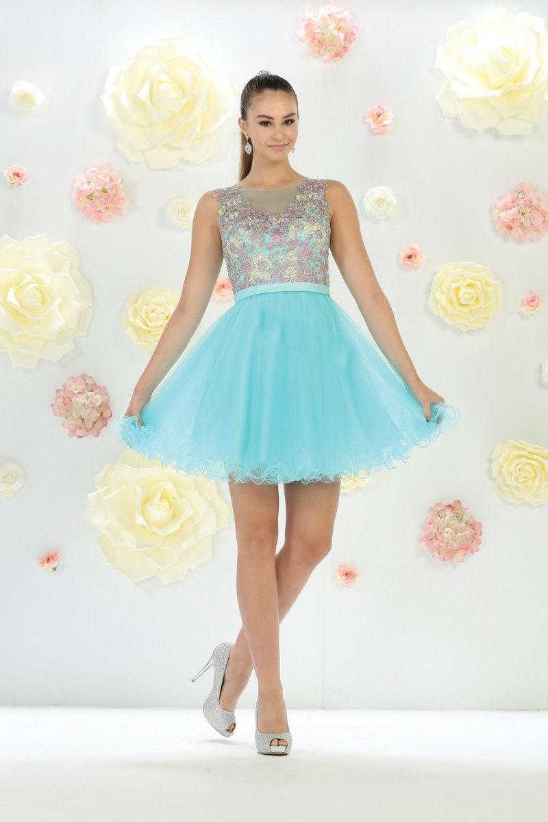 Prom Short Dresses Homecoming Cocktail Party - The Dress Outlet May Queen