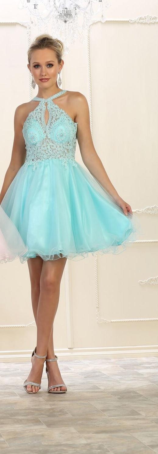 Prom Short Formal Dress Plus Size Homecoming - The Dress Outlet May Queen