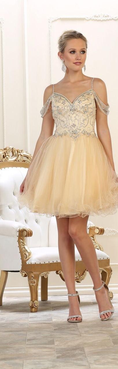 Prom Short Sexy Dress Homecoming Cocktail - The Dress Outlet May Queen