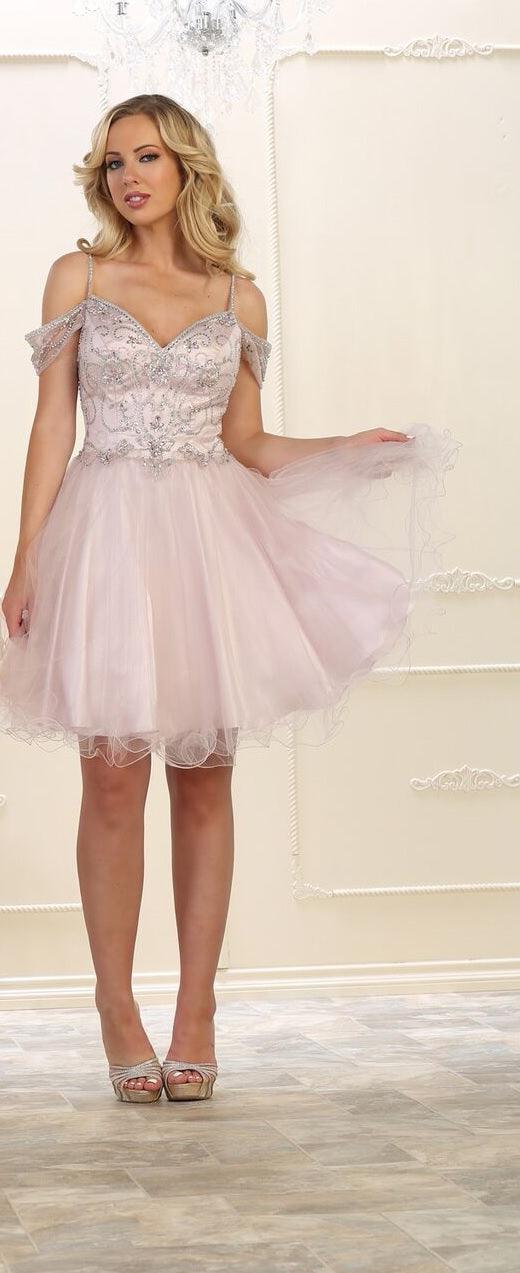 Prom Short Sexy Dress Homecoming Cocktail - The Dress Outlet May Queen