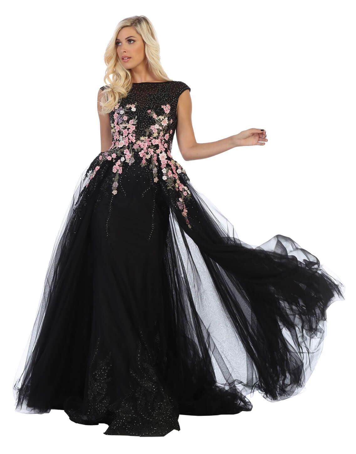 Prom Silver Dress Formal Plus Size Evening  Couture Long Ball Gown - The Dress Outlet May Queen