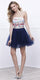 Prom Strapless Floral Top Homecoming Cocktail Dress - The Dress Outlet Nox Anabel