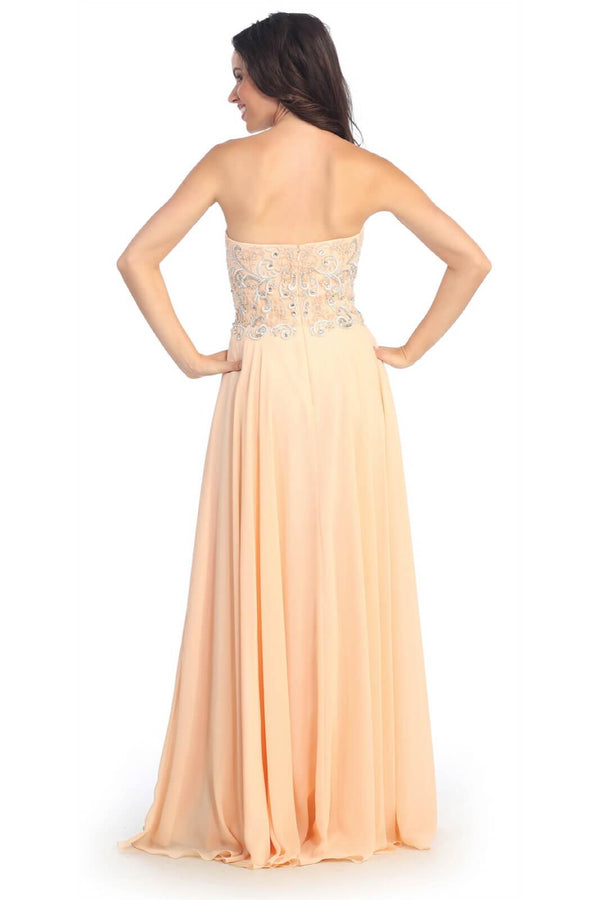 Soft Yellow Strapless Prom Dress Sweetheart Ruffle Tiered Chiffon Formal Gown,OLP2075