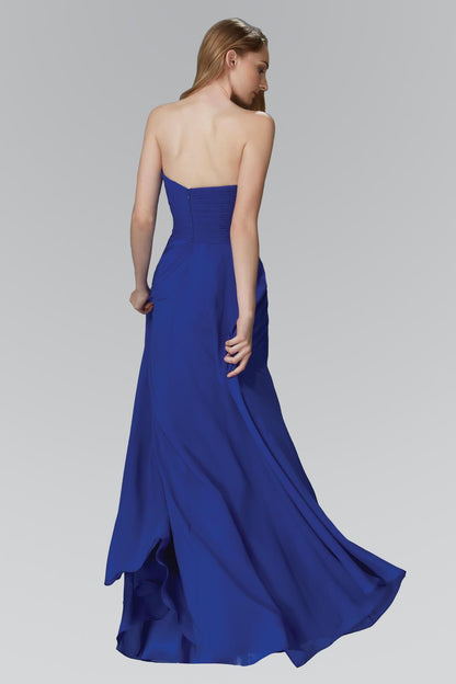 Prom Strapless Sweetheart Chiffon Long Dress - The Dress Outlet Elizabeth K