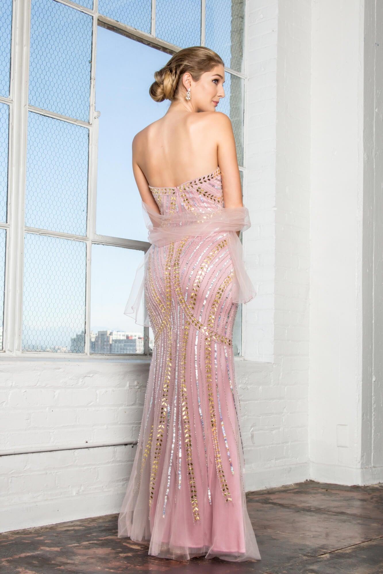 Prom Strapless Sweetheart Long Dress Formal Gown - The Dress Outlet Elizabeth K