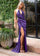 Prom Dresses Prom Fitted Long Formal Beaded Slit Dress Purple