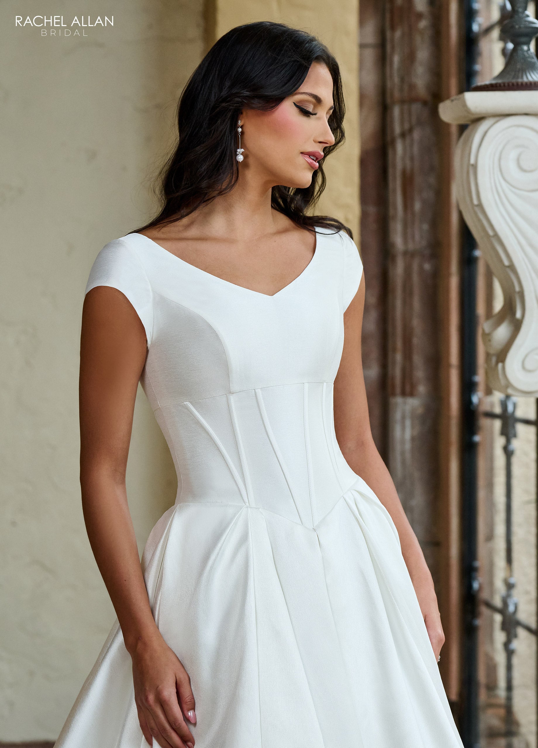 Rachel Allan RB7000 Long Bridal Gown Fitted Wedding Dress