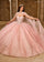 Long Glitter Ball Gown Cape Only Blush