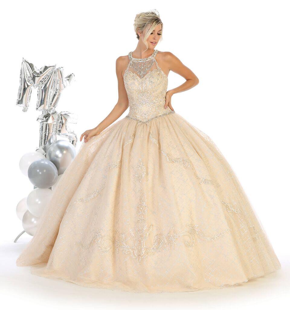 Quinceanera Ball Gown Sweet 16 Dress - The Dress Outlet May Queen