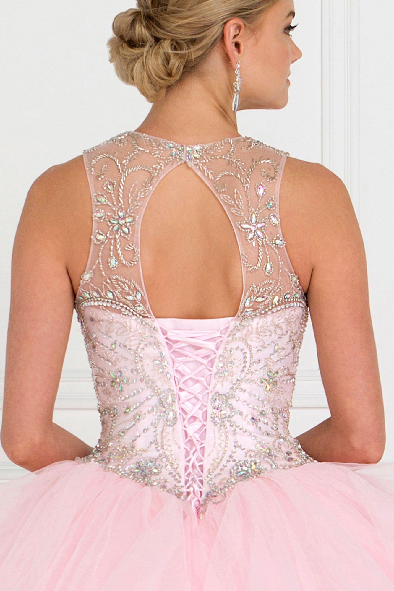 Quinceanera Cut-Out Back Ball Gown Dress with Bolero