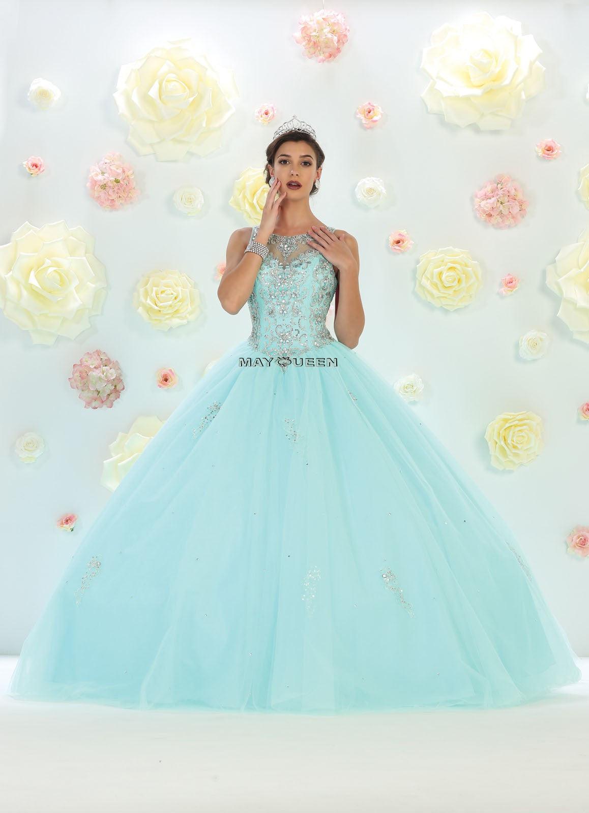 Quinceanera Long Ball Gown Formal Sweet 16 - The Dress Outlet May Queen
