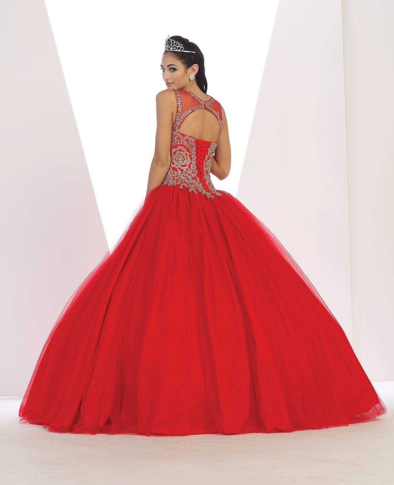 Quinceanera Long Prom Dress Quinceanera Ball Gown - The Dress Outlet May Queen