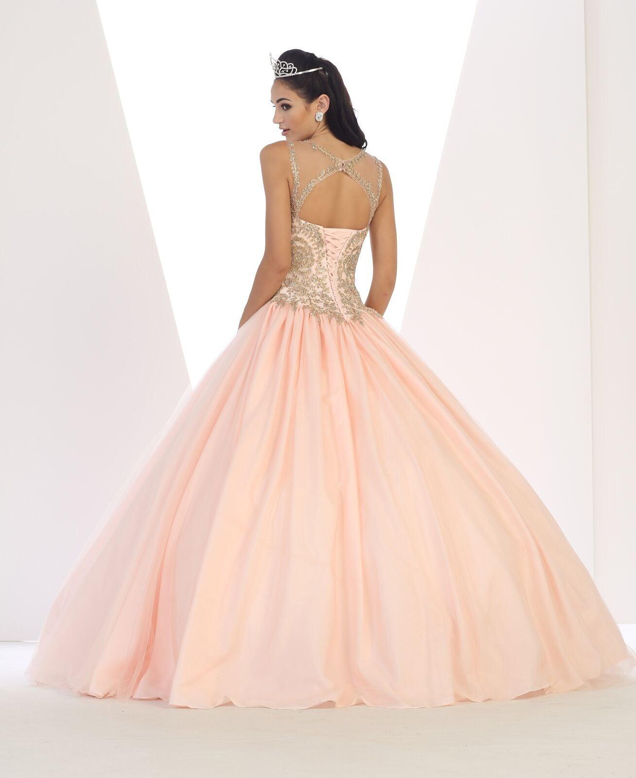 Quinceanera Long Prom Dress Quinceanera Ball Gown - The Dress Outlet May Queen