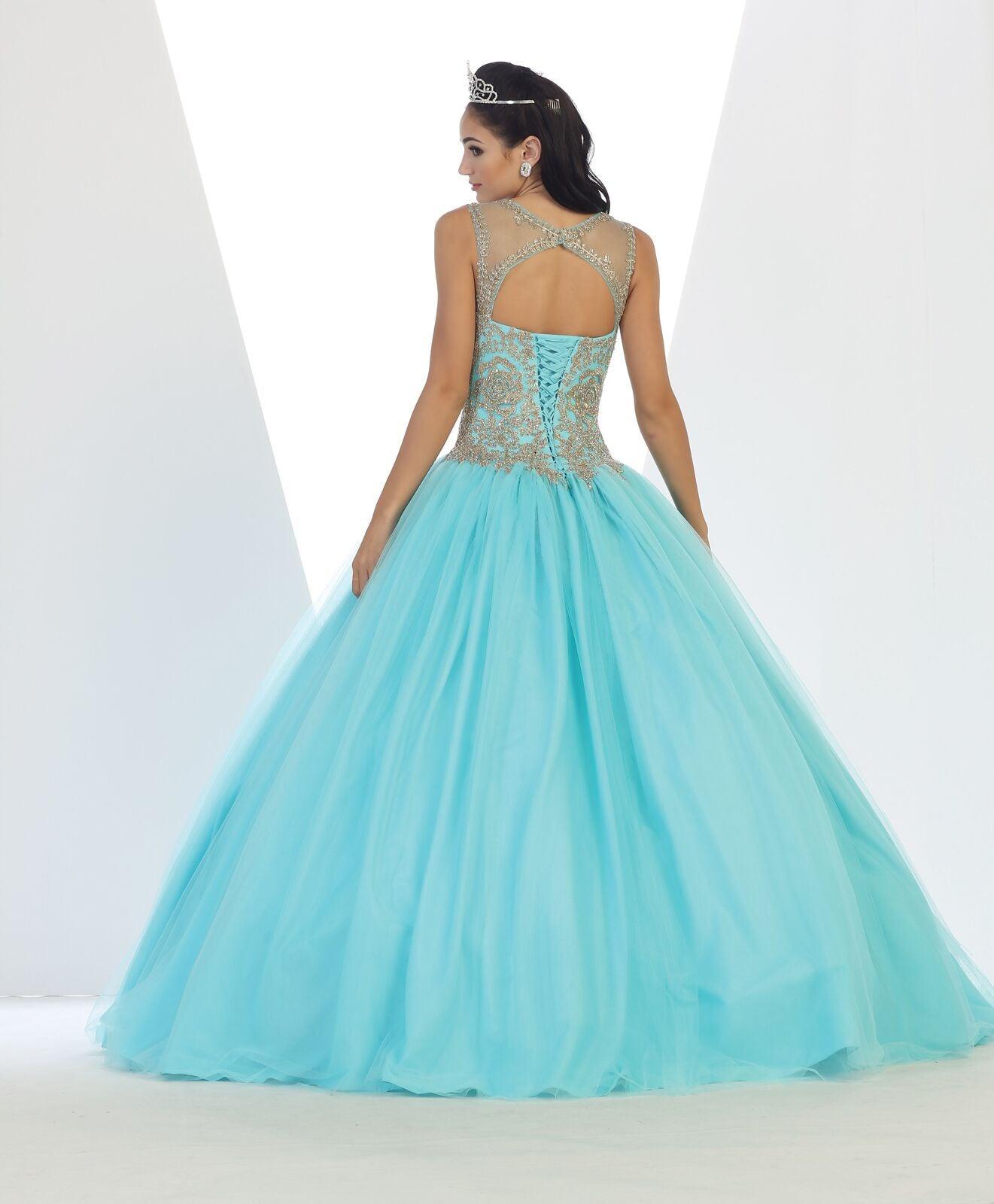 Quinceanera Long Prom Dress Quinceanera Ball Gown - The Dress Outlet May Queen