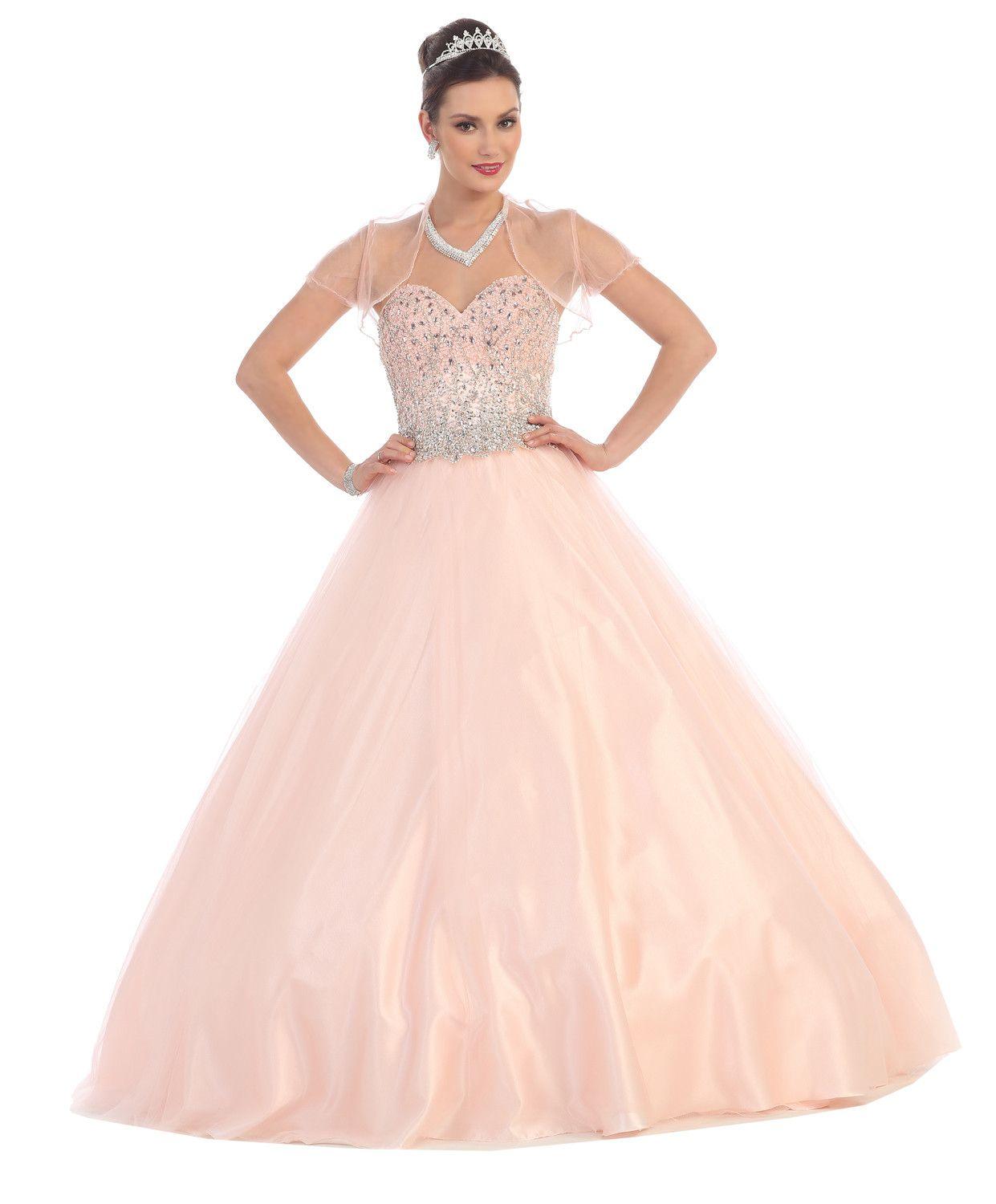 Quinceanera Long Quinceanera Formal Prom Dress - The Dress Outlet May Queen