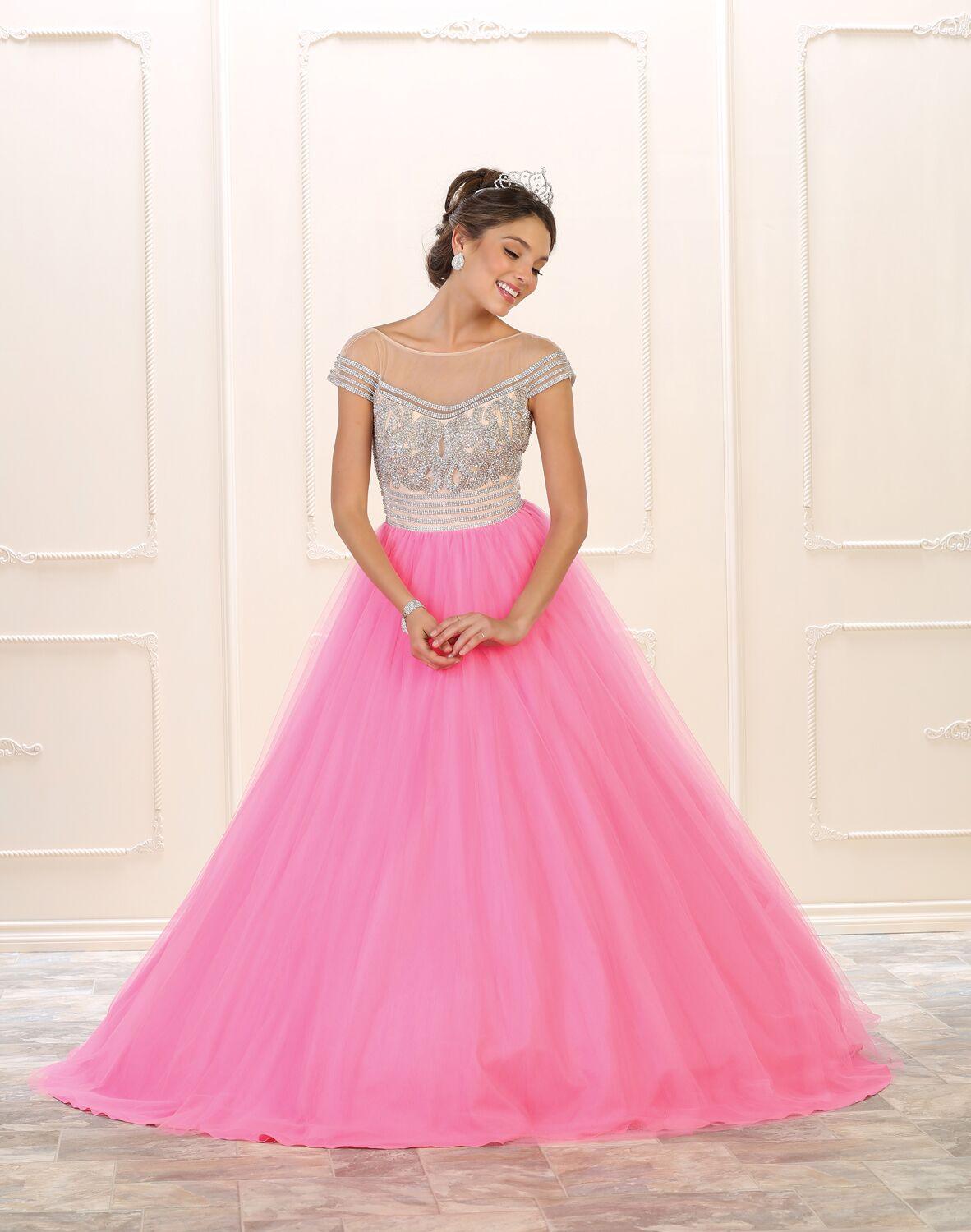 Quinceanera Long Quinceanera Prom Dress Sweet 16 Ball Gown - The Dress Outlet May Queen