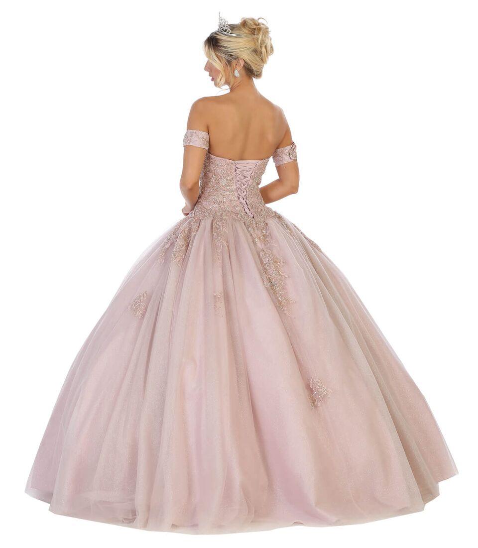 Quinceanera Long Strapless Sweet 16 Ball Gown - The Dress Outlet May Queen